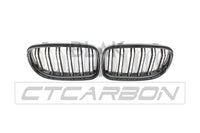 BLAK BY CT GRILLE BMW E90 3 SERIES LCI DOUBLE SLAT BLACK GRILLES - BLAK BY CT CARBON