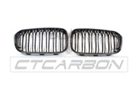 BLAK BY CT GRILLE BMW F20 1 SERIES LCI DOUBLE SLAT BLACK GRILLES - BLAK BY CT CARBON