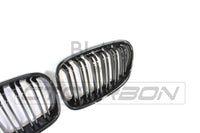 BLAK BY CT GRILLE BMW F20 1 SERIES PRE-LCI DOUBLE SLAT BLACK GRILLES - BLAK BY CT CARBON