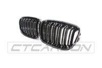 BLAK BY CT GRILLE BMW F20 1 SERIES PRE-LCI DOUBLE SLAT BLACK GRILLES - BLAK BY CT CARBON