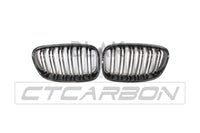 BLAK BY CT GRILLE BMW F20 1 SERIES PRE-LCI DOUBLE SLAT BLACK GRILLES - BLAK BY CT CARBON