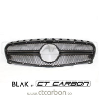 BLAK BY CT Grille MERCEDES W176 A-CLASS & CLA-CLASS 2010-2016 BLACK GRILLE - BLAK BY CT CARBON