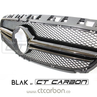 BLAK BY CT Grille MERCEDES W176 A-CLASS & CLA-CLASS 2010-2016 BLACK GRILLE - BLAK BY CT CARBON