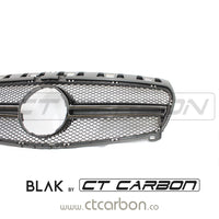 BLAK BY CT Grille MERCEDES W176 A-CLASS & CLA-CLASS 2010-2016 BLACK GRILLE - BLAK BY CT CARBON
