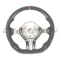 BMW FXX CARBON FIBRE & LEATHER FLAT BOTTOM CUSTOM STEERING WHEEL