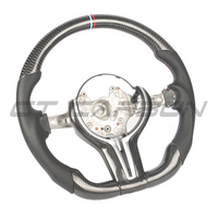 BMW FXX CARBON FIBRE & LEATHER FLAT BOTTOM CUSTOM STEERING WHEEL