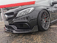 CT CARBON Splitter MERCEDES C63 W205 COUPE FORGED CARBON FIBRE SPLITTER - B-STYLE