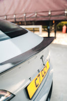 CT CARBON SPOILER TESLA MODEL 3 CARBON FIBRE SPOILER - V STYLE