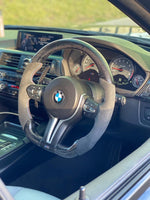CT CARBON Steering Wheel BMW FXX CARBON FIBRE / ALCANTARA FLAT BOTTOM STEERING WHEEL