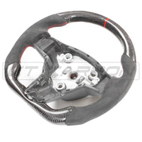 CT CARBON Steering Wheel TESLA MODEL 3 & Y CARBON FIBRE / ALCANTARA FLAT BOTTOM STEERING WHEEL