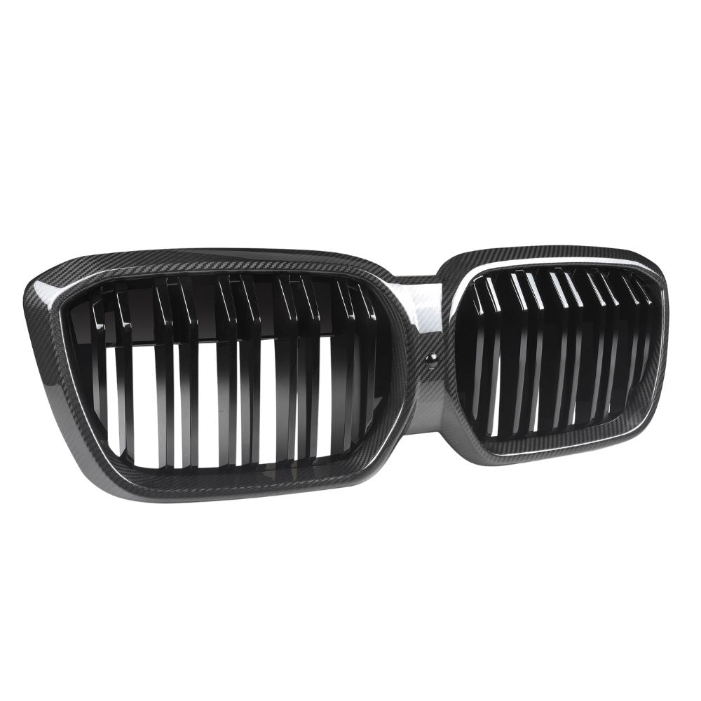 BMW IX3 G08 BEV DOUBLE SLAT CARBON FIBRE FRONT GRILLE-Grille-CT CARBON-CT Carbon - High-quality carbon fiber and gloss black aerodynamic parts for premium sports and luxury vehicles.