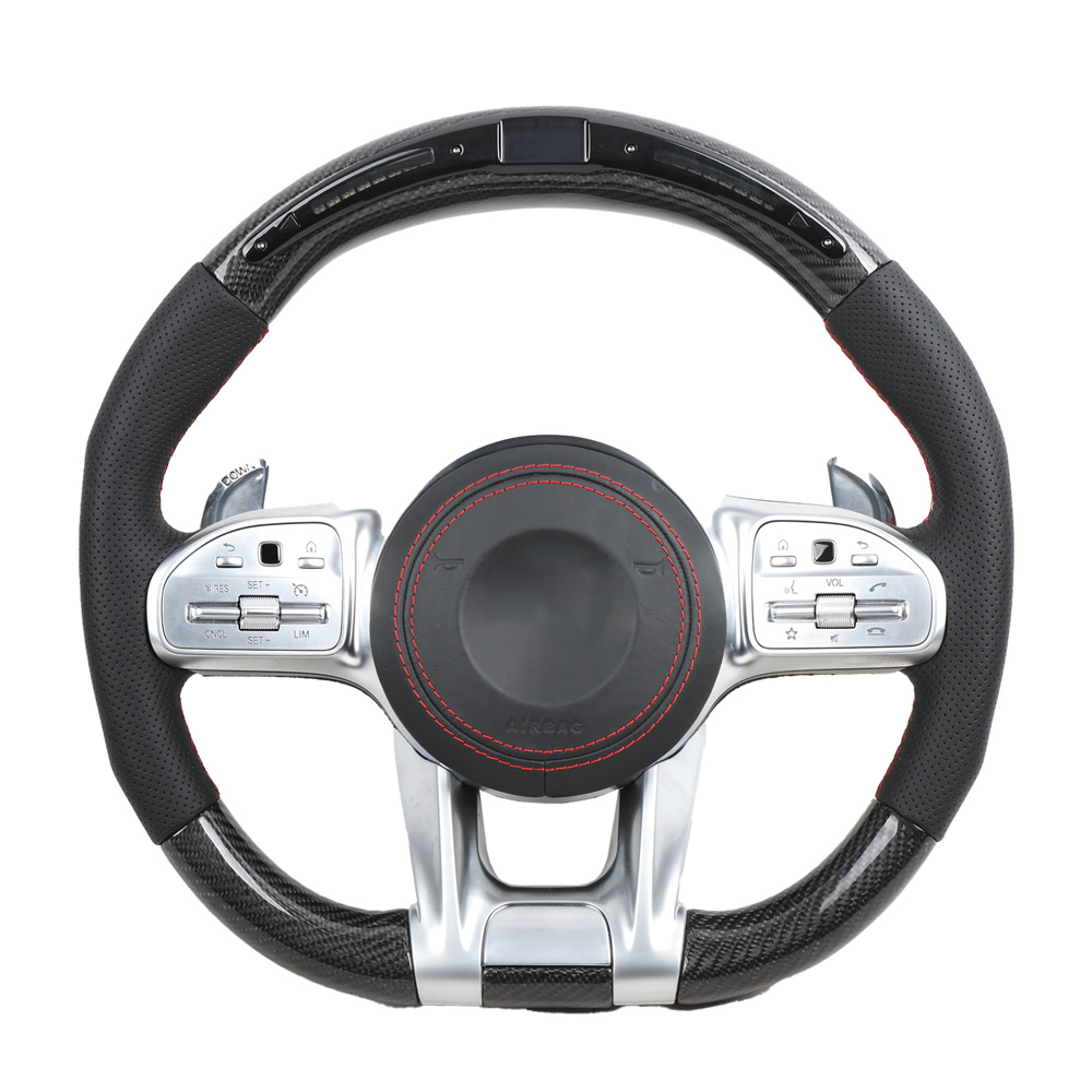 MERCEDES BENZ AMG CARBON FIBRE / LEATHER LED CUSTOM STEERING WHEEL