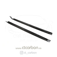 TESLA MODEL 3 CARBON FIBRE SIDE SKIRTS - V STYLE - CT Carbon