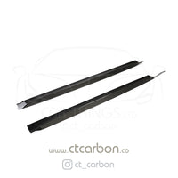 TESLA MODEL 3 CARBON FIBRE SIDE SKIRTS - V STYLE - CT Carbon