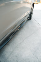 TESLA MODEL 3 CARBON FIBRE SIDE SKIRTS - V STYLE - CT Carbon