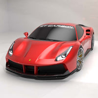 FERRARI 488 GTB COUPE & SPIDER CARBON FIBRE SPLITTER - CT DESIGN