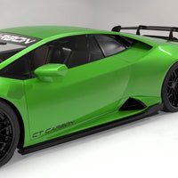 LAMBORGHINI HURACAN EVO 2019-2023 CARBON FIBRE SIDE SKIRTS - CT DESIGN