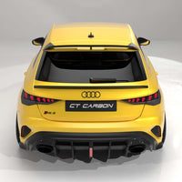 AUDI RS3 8Y 2025+ FACELIFT SPORTBACK CARBON FIBRE DIFFUSER WITH RAIN LIGHT - V2 - CT DESIGN