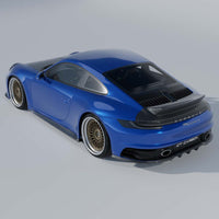 PORSCHE 911 (992.1 & 992.2) CARRERA 2019-2024 CARBON FIBRE DUCKTAIL SPOILER REPLACEMENT - V2 - CT DESIGN