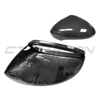 PORSCHE PANAMERA 971 2017-2024 CARBON FIBRE MIRRORS WITH LANE ASSIST - RHD-Accessories-CT CARBON-CT Carbon - High-quality carbon fiber and gloss black aerodynamic parts for premium sports and luxury vehicles.