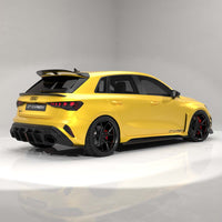AUDI RS3 8Y 2025+ FACELIFT SPORTBACK CARBON FIBRE DIFFUSER WITH RAIN LIGHT - V2 - CT DESIGN