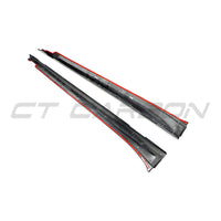 PORSCHE TAYCAN / TAYCAN 4 / TAYCAN 4S / TAYCAN GTS 2019+ CARBON FIBRE SIDE SKIRTS