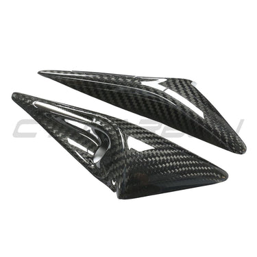 TESLA MODEL S 2021+ CARBON FIBRE SIDE CAMERA COVER ADD ON-Accessories-CT CARBON-CT Carbon - High-quality carbon fiber and gloss black aerodynamic parts for premium sports and luxury vehicles.