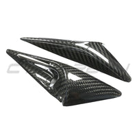 TESLA MODEL S 2021+ CARBON FIBRE SIDE CAMERA COVER ADD ON-Accessories-CT CARBON-CT Carbon - High-quality carbon fiber and gloss black aerodynamic parts for premium sports and luxury vehicles.
