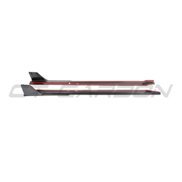 BMW G87 M2 2023+ CARBON FIBRE SIDE SKIRTS-Side Skirts-CT CARBON-CT Carbon - High-quality carbon fiber and gloss black aerodynamic parts for premium sports and luxury vehicles.