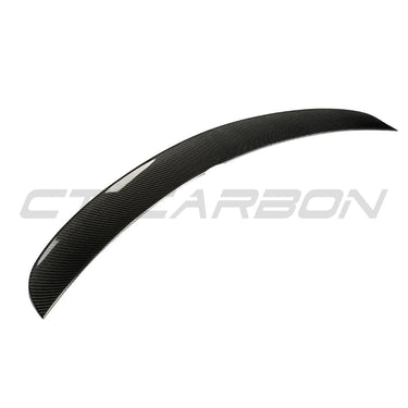TESLA MODEL 3 2017-2023 CARBON FIBRE SPOILER - V2-Spoiler-CT CARBON-CT Carbon - High-quality carbon fiber and gloss black aerodynamic parts for premium sports and luxury vehicles.