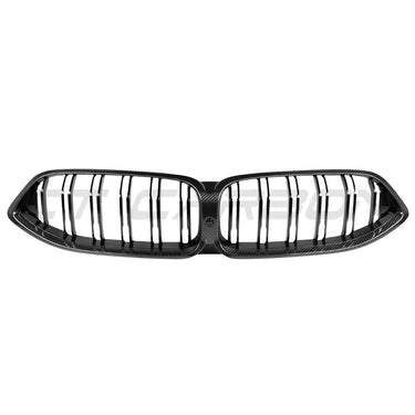 BMW 8 SERIES G14/G15/G16 2018-2023 CARBON FIBRE DOUBLE SLAT GRILLE-Accessories-CT CARBON-CT Carbon - High-quality carbon fiber and gloss black aerodynamic parts for premium sports and luxury vehicles.