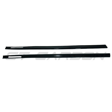 BMW 4 SERIES G22/G23 GLOSS BLACK FULL LENGTH SIDE SKIRTS-Side Skirts-BLAK BY CT-CT Carbon - High-quality carbon fiber and gloss black aerodynamic parts for premium sports and luxury vehicles.