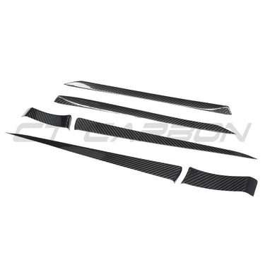TESLA MODEL S 2021+ CARBON FIBRE DOOR TRIM ADD ON-Accessories-CT CARBON-CT Carbon - High-quality carbon fiber and gloss black aerodynamic parts for premium sports and luxury vehicles.
