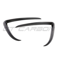 TESLA MODEL 3 2017-2023 MATTE CARBON FIBRE FRONT BUMPER CANARDS-Accessories-CT CARBON-CT Carbon - High-quality carbon fiber and gloss black aerodynamic parts for premium sports and luxury vehicles.