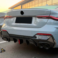 BMW G22/G23 4 SERIES 2020+ GLOSS BLACK QUAD EXHAUST WITH LED
