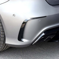MERCEDES A-CLASS W176 (PRE-FACELIFT) 2012-2015 GLOSS BLACK REAR BUMPER TRIMS
