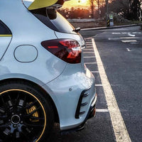 MERCEDES A-CLASS W176 (FACELIFT) 2015-2018 GLOSS BLACK REAR BUMPER TRIMS