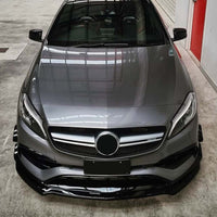 MERCEDES A-CLASS W176 (PRE-FACELIFT) 2012-2015 GLOSS BLACK SPLITTER