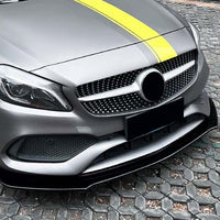 MERCEDES A-CLASS W176 (FACELIFT) 2015-2018 GLOSS BLACK SPLITTER