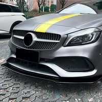 MERCEDES A-CLASS W176 (FACELIFT) 2015-2018 GLOSS BLACK SPLITTER