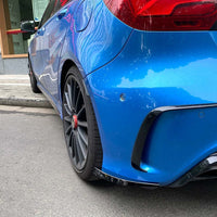 MERCEDES A-CLASS W176 (FACELIFT) 2015-2018 GLOSS BLACK REAR BUMPER TRIMS