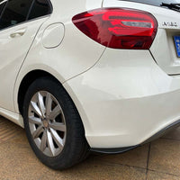 MERCEDES A-CLASS W176 (PRE-FACELIFT) 2012-2015 GLOSS BLACK REAR BUMPER CORNERS