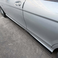 MERCEDES C-CLASS W204/C204/S204 (FACELIFT) 2011-2015 GLOSS BLACK SIDE SKIRTS
