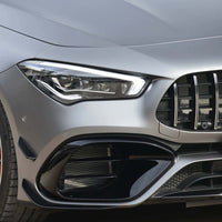 MERCEDES CLA 45 C118/X118 2019-2023 GLOSS BLACK FRONT BUMPER VENT TRIMS