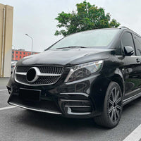 MERCEDES (W447) VITO/VIANO/EVITO 2014+ GLOSS BLACK FRONT BUMPER TRIMS
