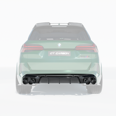 BMW F95 X5M 2019+ CARBON FIBRE DIFFUSER WITH CORNERS - CT DESIGN