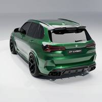 BMW F95 X5M 2019+ CARBON FIBRE DIFFUSER WITH CORNERS - CT DESIGN