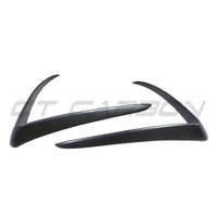 TESLA MODEL 3 2017-2023 MATTE CARBON FIBRE FRONT BUMPER CANARDS-Accessories-CT CARBON-CT Carbon - High-quality carbon fiber and gloss black aerodynamic parts for premium sports and luxury vehicles.