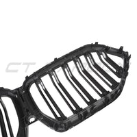 BMW X6 G06 LCI DOUBLE SLAT CARBON FIBRE FRONT GRILLE-Grille-CT CARBON-CT Carbon - High-quality carbon fiber and gloss black aerodynamic parts for premium sports and luxury vehicles.