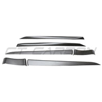 TESLA MODEL S 2021+ MATTE CARBON FIBRE DOOR TRIM ADD ON-Accessories-CT CARBON-CT Carbon - High-quality carbon fiber and gloss black aerodynamic parts for premium sports and luxury vehicles.